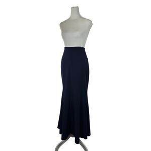 Vintage Y2K Wall St Navy Blue Bodycon Maxi Skirt